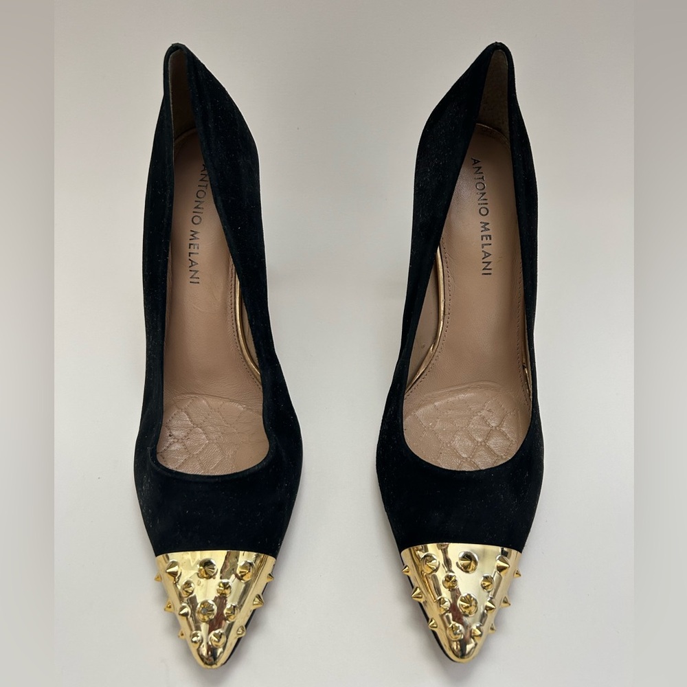 Antonio Melani Black and gold toed heels
